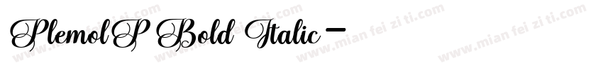 PlemolP Bold Italic字体转换